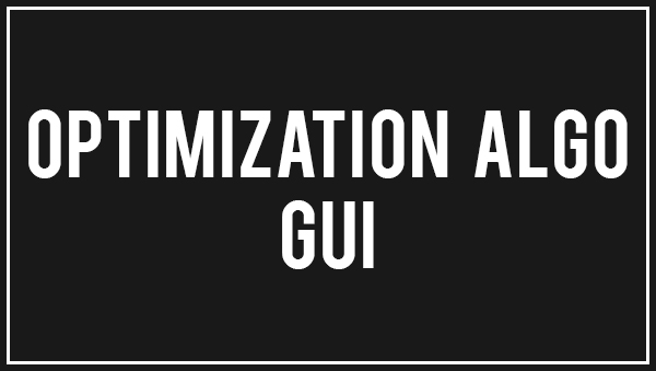 Optimization Algorithm GUI